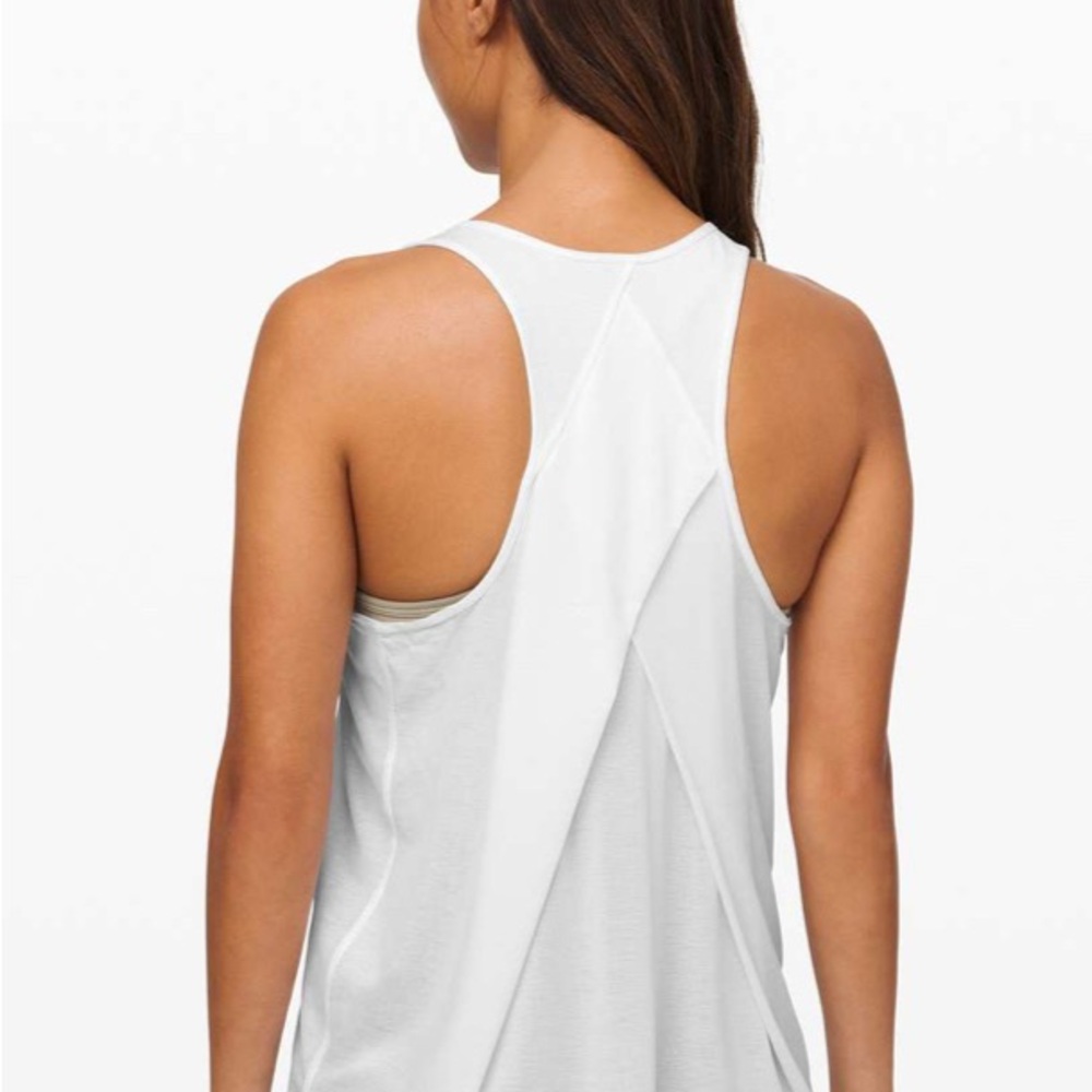 NWT Lululemon Essential Tank Pleated Jersey White Size 12